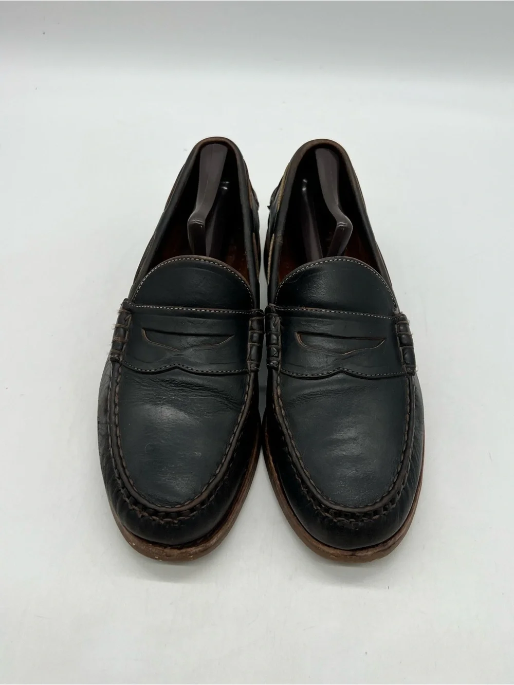Allen Edmonds AE McKinley Men’s Sz 10D Brown Leather Penny Loafer Moc Toe Shoes